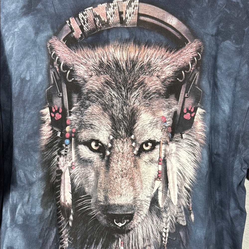 The Mountain Men's Wolf Graphic T-Shirt -‎ Blue